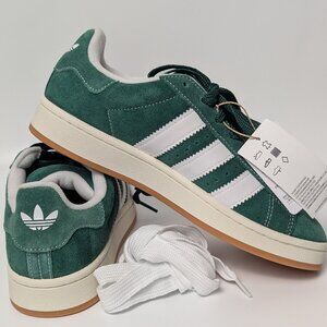 Adidas Campus 00s Dark Green Women, Size 9, dual shoelaces